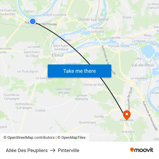 Allée Des Peupliers to Pinterville map