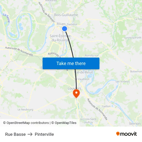Rue Basse to Pinterville map