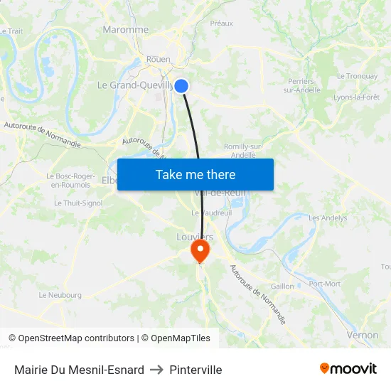 Mairie Du Mesnil-Esnard to Pinterville map