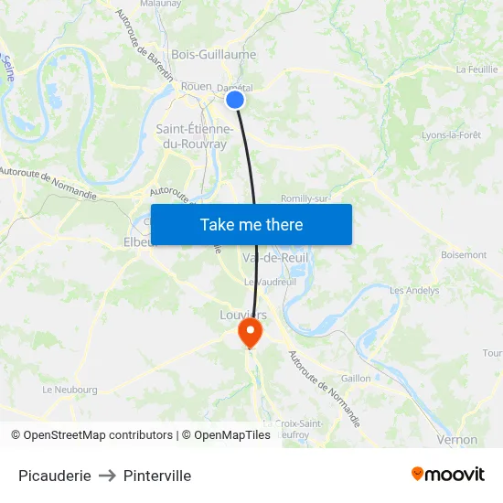 Picauderie to Pinterville map