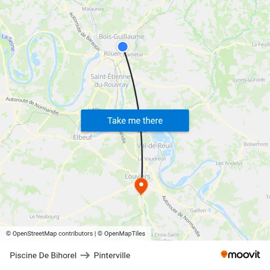 Piscine De Bihorel to Pinterville map