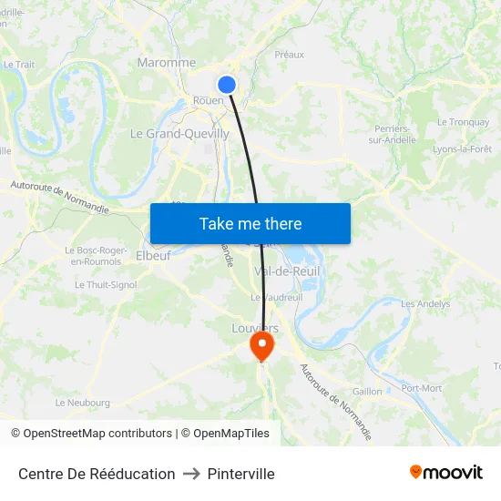 Centre De Rééducation to Pinterville map