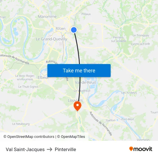 Val Saint-Jacques to Pinterville map