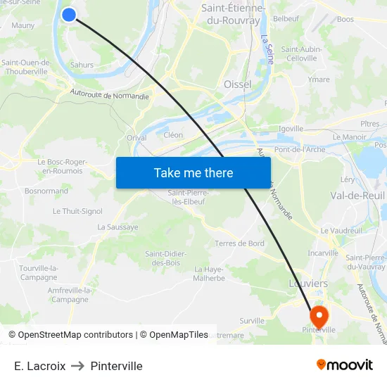 E. Lacroix to Pinterville map