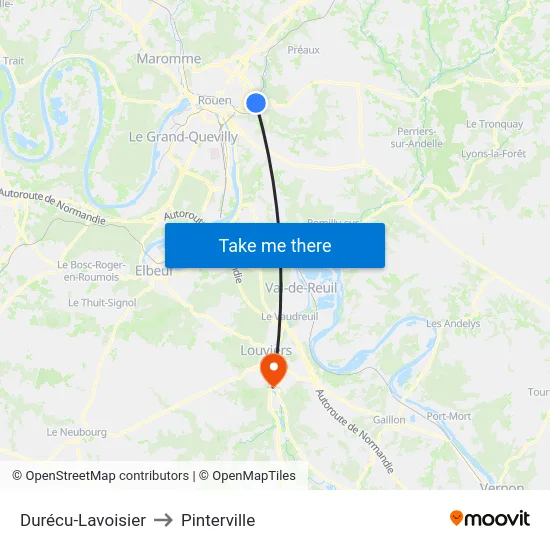 Durécu-Lavoisier to Pinterville map