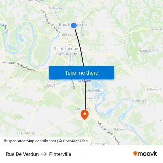 Rue De Verdun to Pinterville map