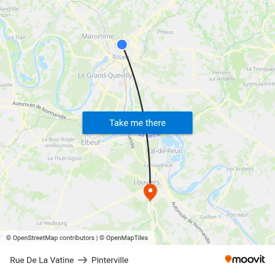 Rue De La Vatine to Pinterville map