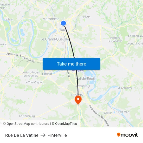Rue De La Vatine to Pinterville map