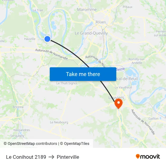 Le Conihout 2189 to Pinterville map