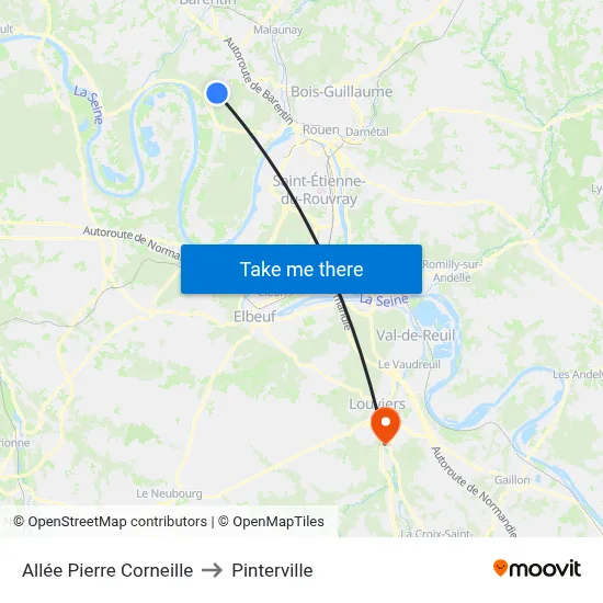 Allée Pierre Corneille to Pinterville map