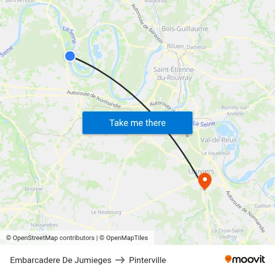 Embarcadere De Jumieges to Pinterville map
