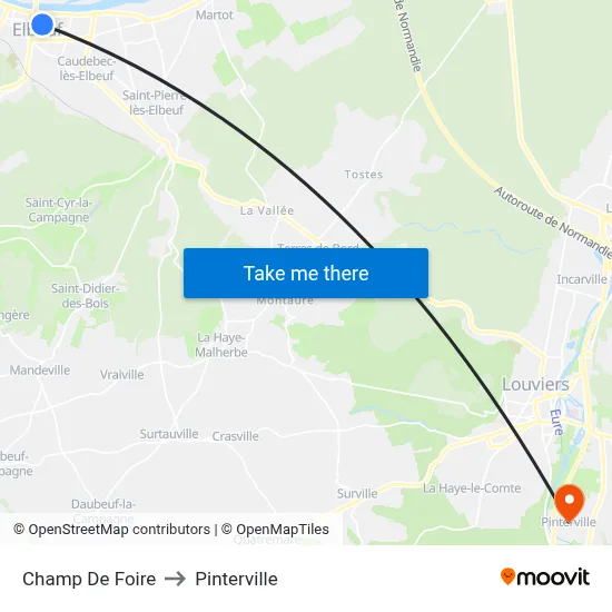 Champ De Foire to Pinterville map