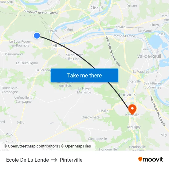 Ecole De La Londe to Pinterville map