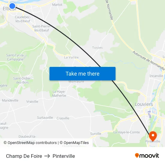 Champ De Foire to Pinterville map
