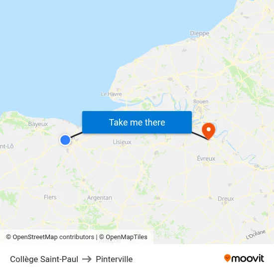 Collège Saint-Paul to Pinterville map
