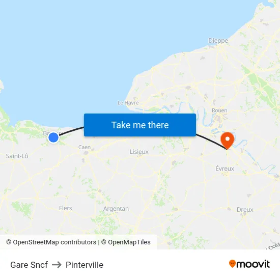 Gare Sncf to Pinterville map