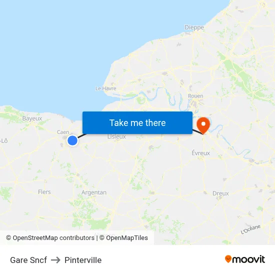 Gare Sncf to Pinterville map