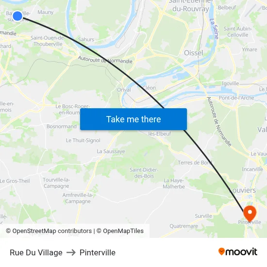 Rue Du Village to Pinterville map