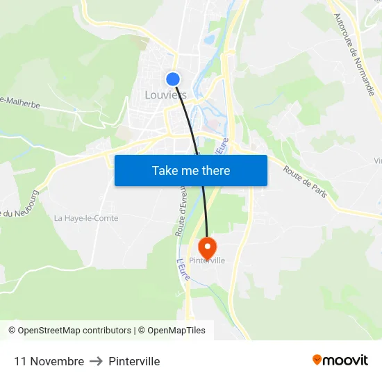 11 Novembre to Pinterville map