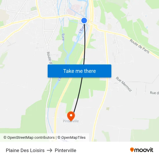 Plaine Des Loisirs to Pinterville map