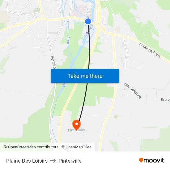 Plaine Des Loisirs to Pinterville map
