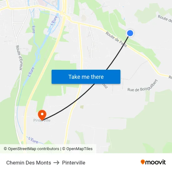 Chemin Des Monts to Pinterville map