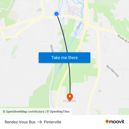 Rendez-Vous Bus to Pinterville map