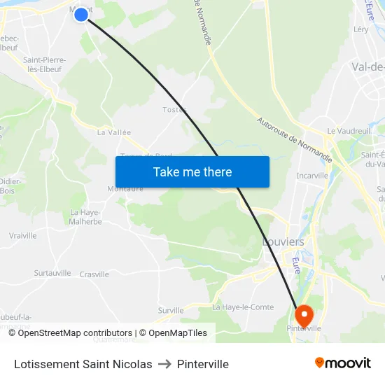 Lotissement Saint Nicolas to Pinterville map