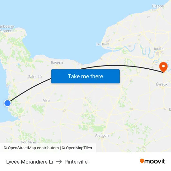 Lycée Morandiere Lr to Pinterville map