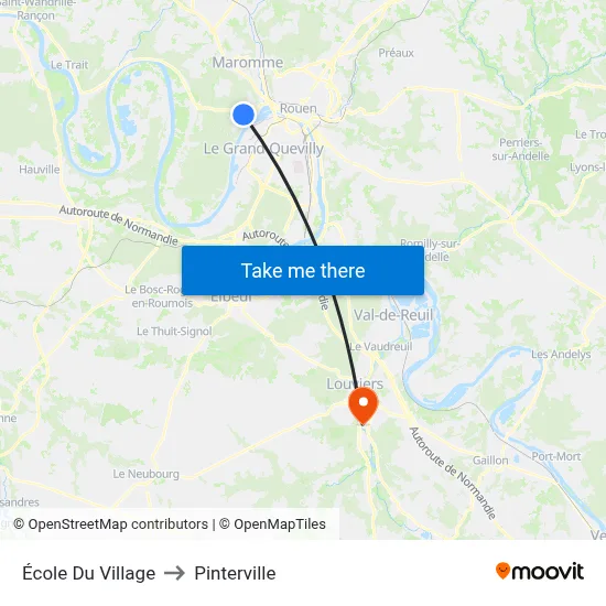 École Du Village to Pinterville map