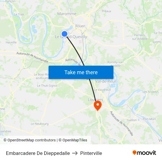 Embarcadere De Dieppedalle to Pinterville map