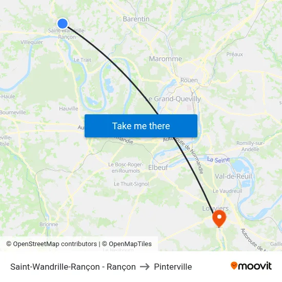 Saint-Wandrille-Rançon - Rançon to Pinterville map