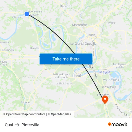 Quai to Pinterville map
