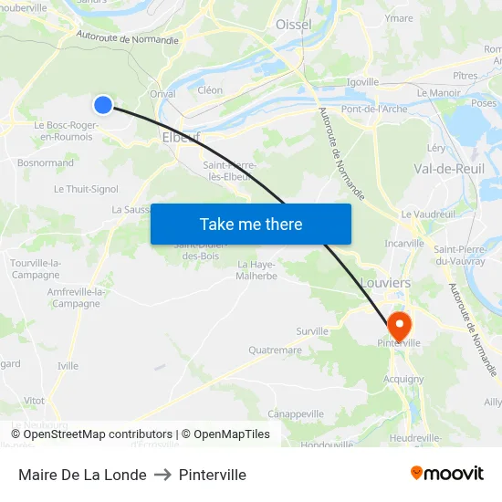 Maire De La Londe to Pinterville map