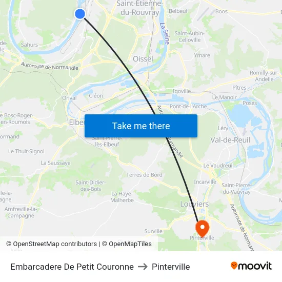 Embarcadere De Petit Couronne to Pinterville map