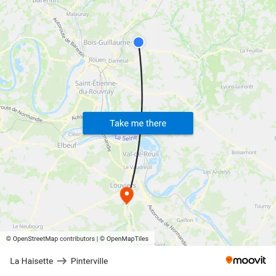 La Haisette to Pinterville map