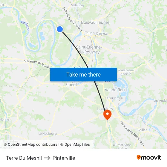 Terre Du Mesnil to Pinterville map