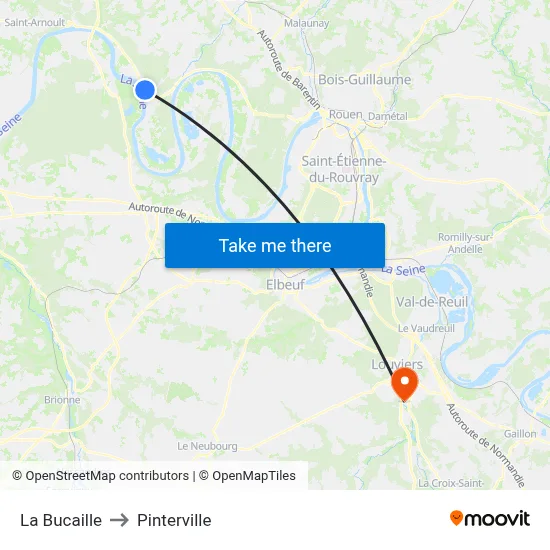 La Bucaille to Pinterville map