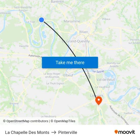La Chapelle Des Monts to Pinterville map