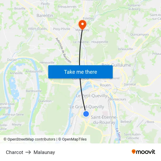 Charcot to Malaunay map