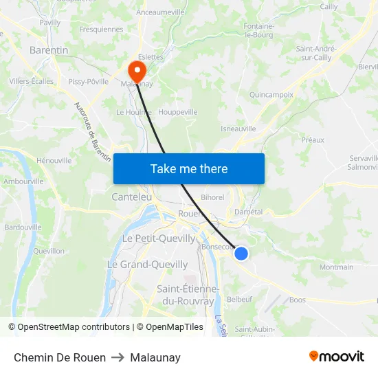 Chemin De Rouen to Malaunay map
