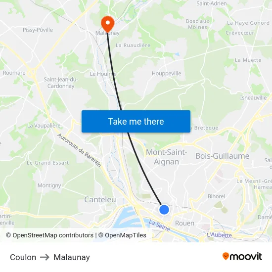 Coulon to Malaunay map