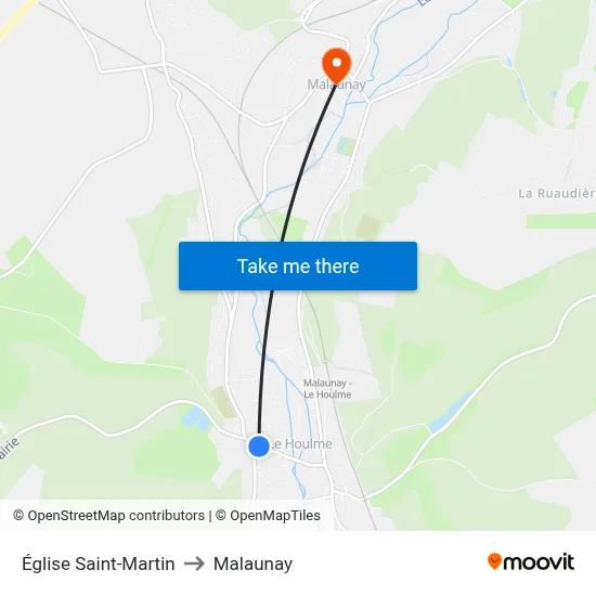 Église Saint-Martin to Malaunay map