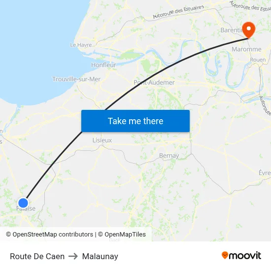 Route De Caen to Malaunay map