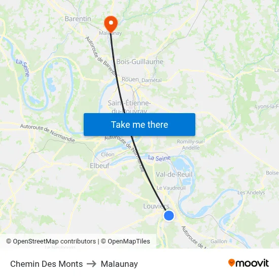 Chemin Des Monts to Malaunay map