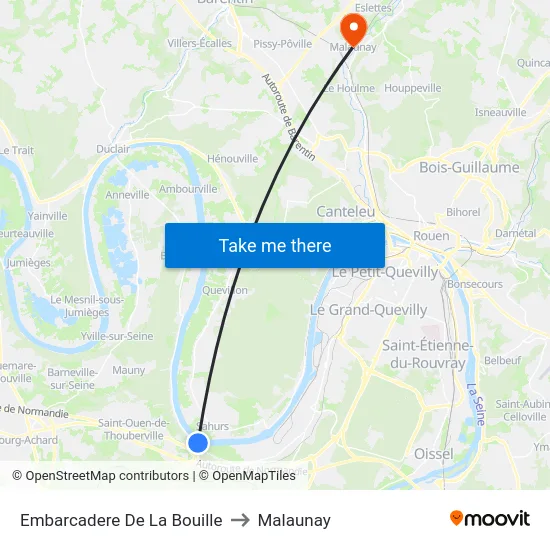 Embarcadere De La Bouille to Malaunay map
