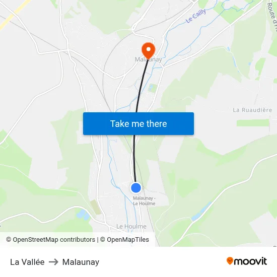 La Vallée to Malaunay map