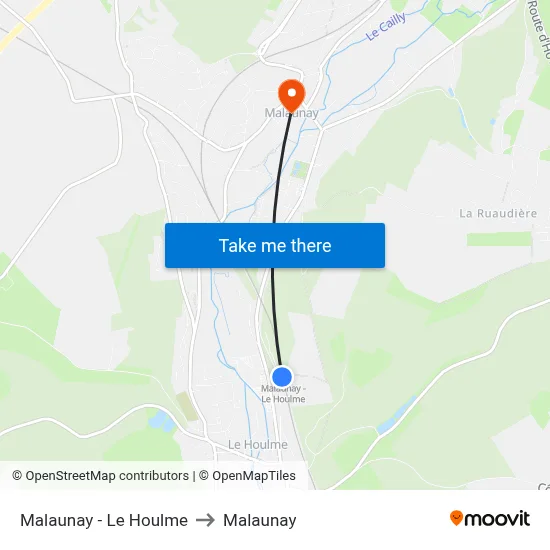 Malaunay - Le Houlme to Malaunay map