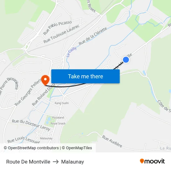Route De Montville to Malaunay map