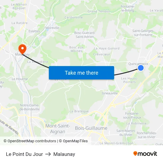Le Point Du Jour to Malaunay map